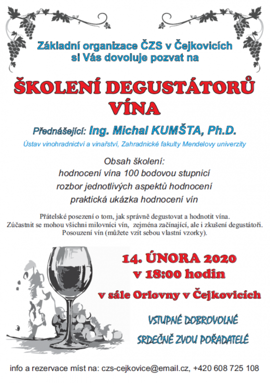 Cejkovice skoleni degustatoru vina