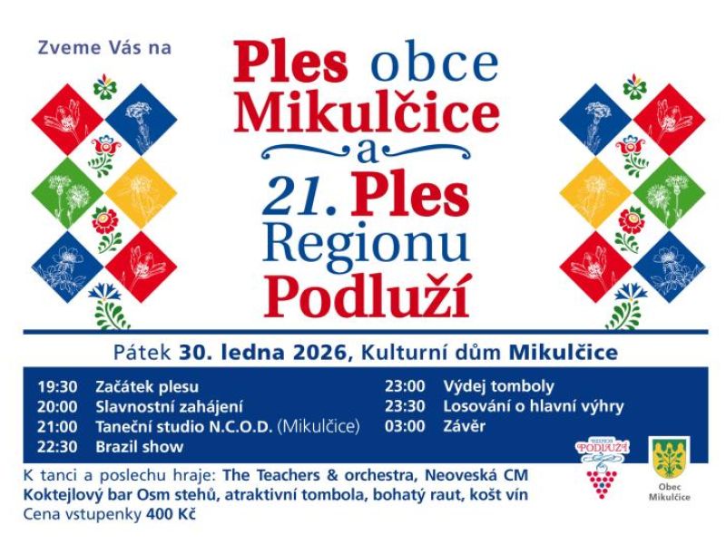 Ples Obce Mikulčice a ples Regionu Podluží
