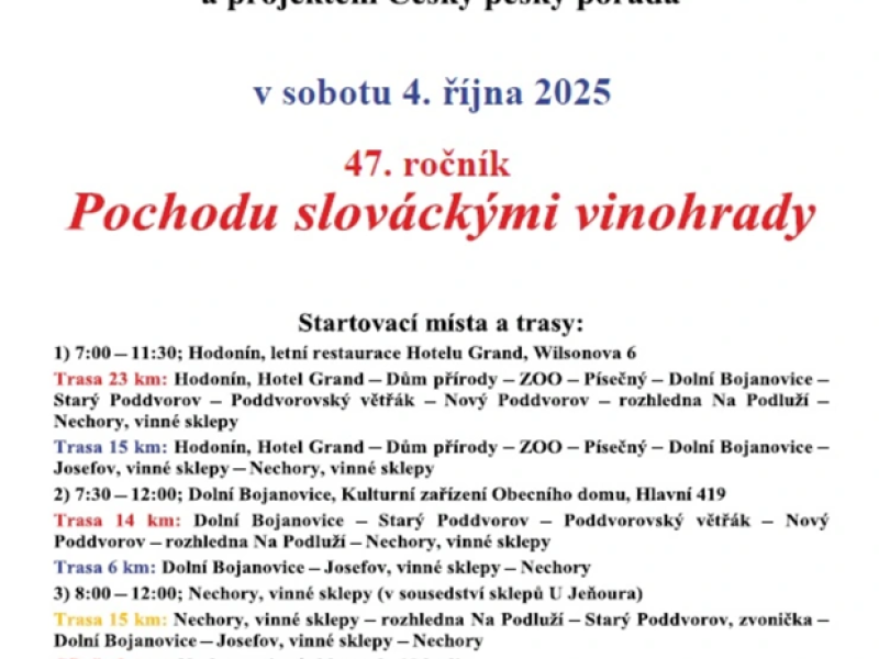 47. ročník Pochod slováckými vinohrady