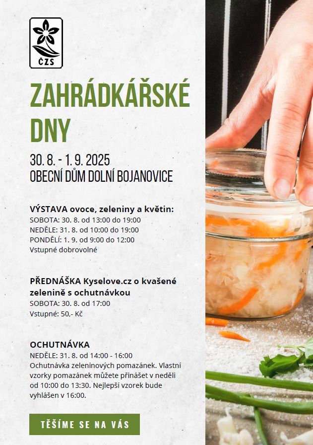 Zahrádkářské dny v Dolních Bojanovicích 2025