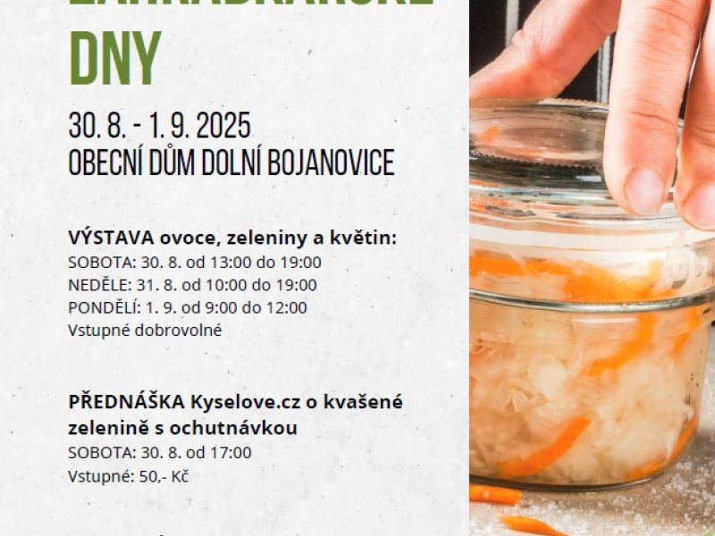 Zahrádkářské dny v Dolních Bojanovicích 2025