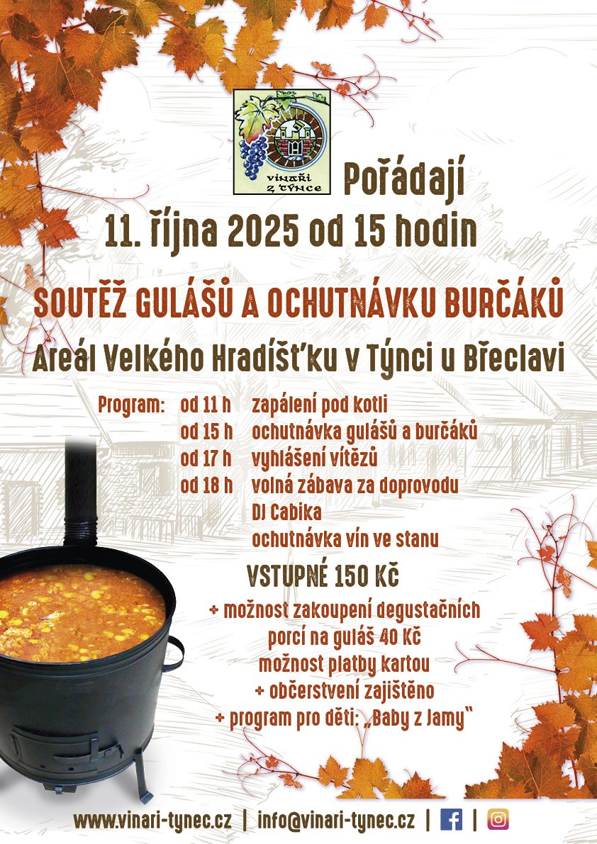 Soutěž gulášů a ochutnávka burčáků Týnec