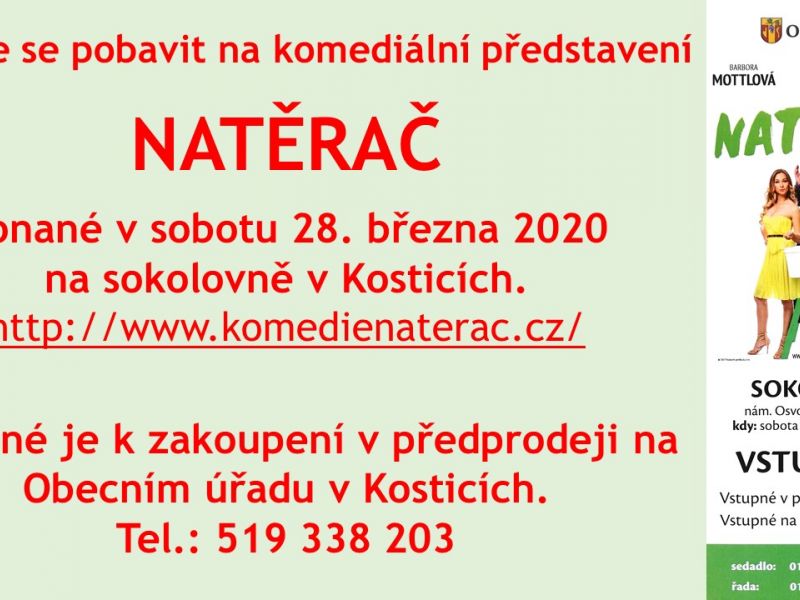 NATĚRAČ - PŘEDSTAVENÍ KOSTICE
