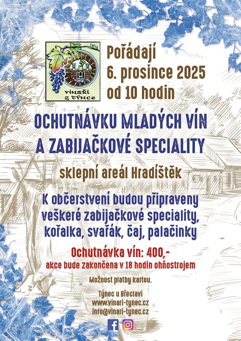 Ochutnávka mladých vín a zabíjačkových specialit Týnec  2025