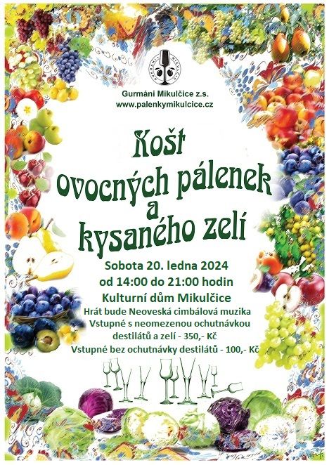 Košt ovocných pálenek a kysaného zelí