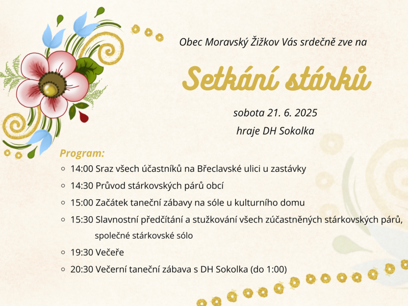 Setkání stárků v Moravském Žižkově
