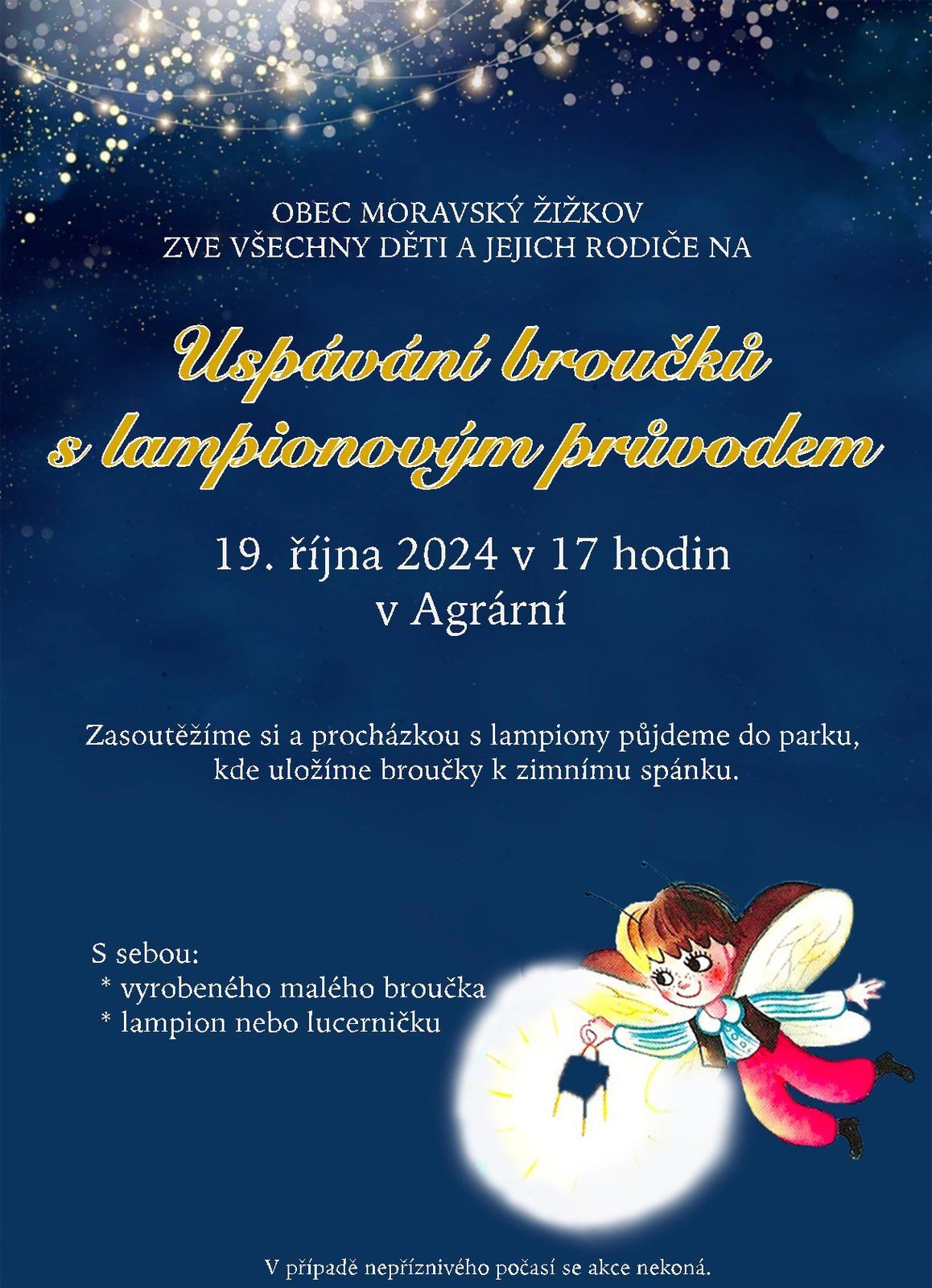 Uspávání broučků s lampionovým průvodem