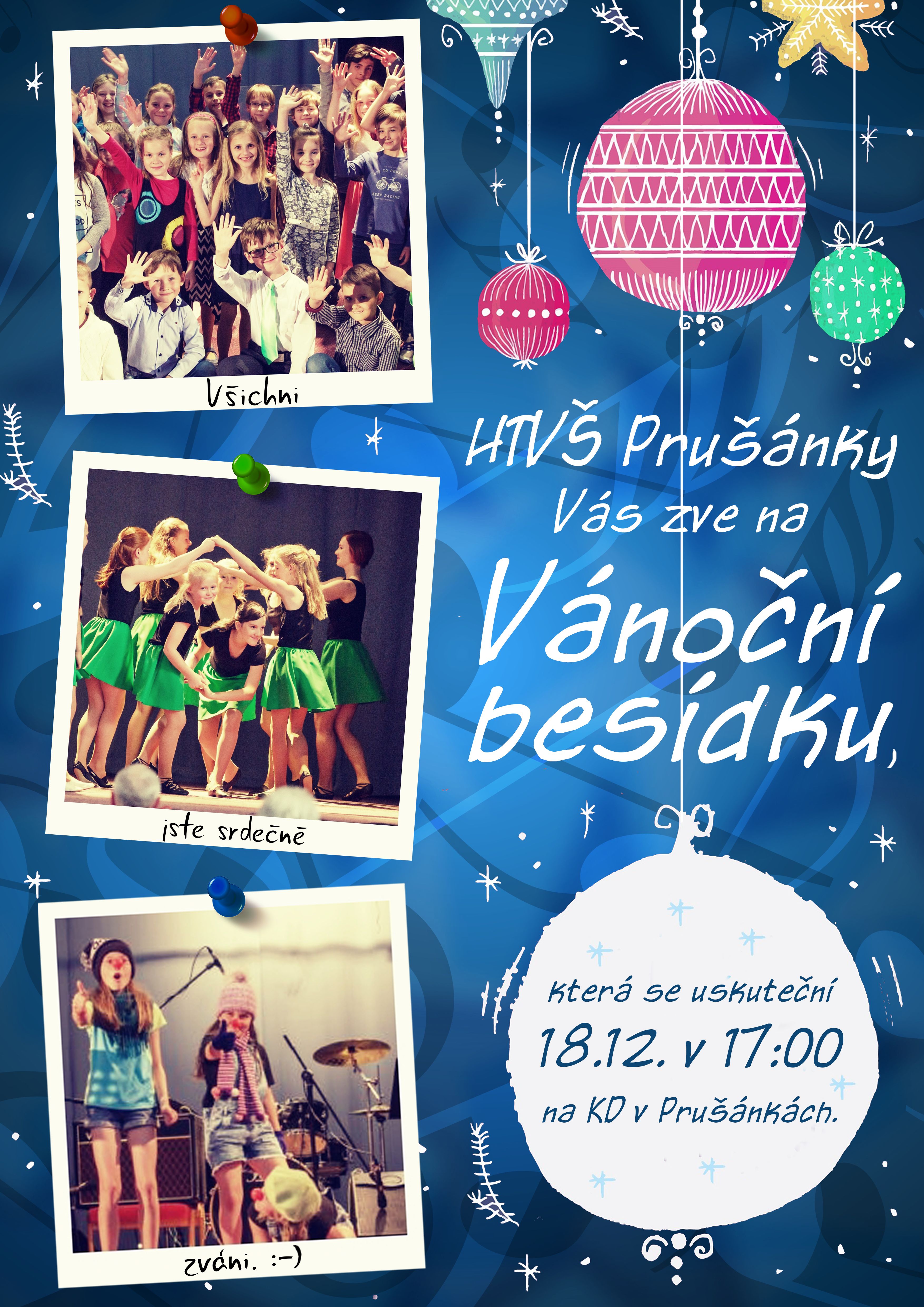 VÁNOČNÍ BESÍDKA V PRUŠÁNKÁCH