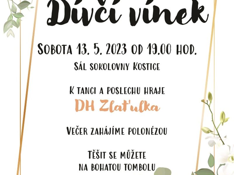 Dívčí vínek v Kosticích