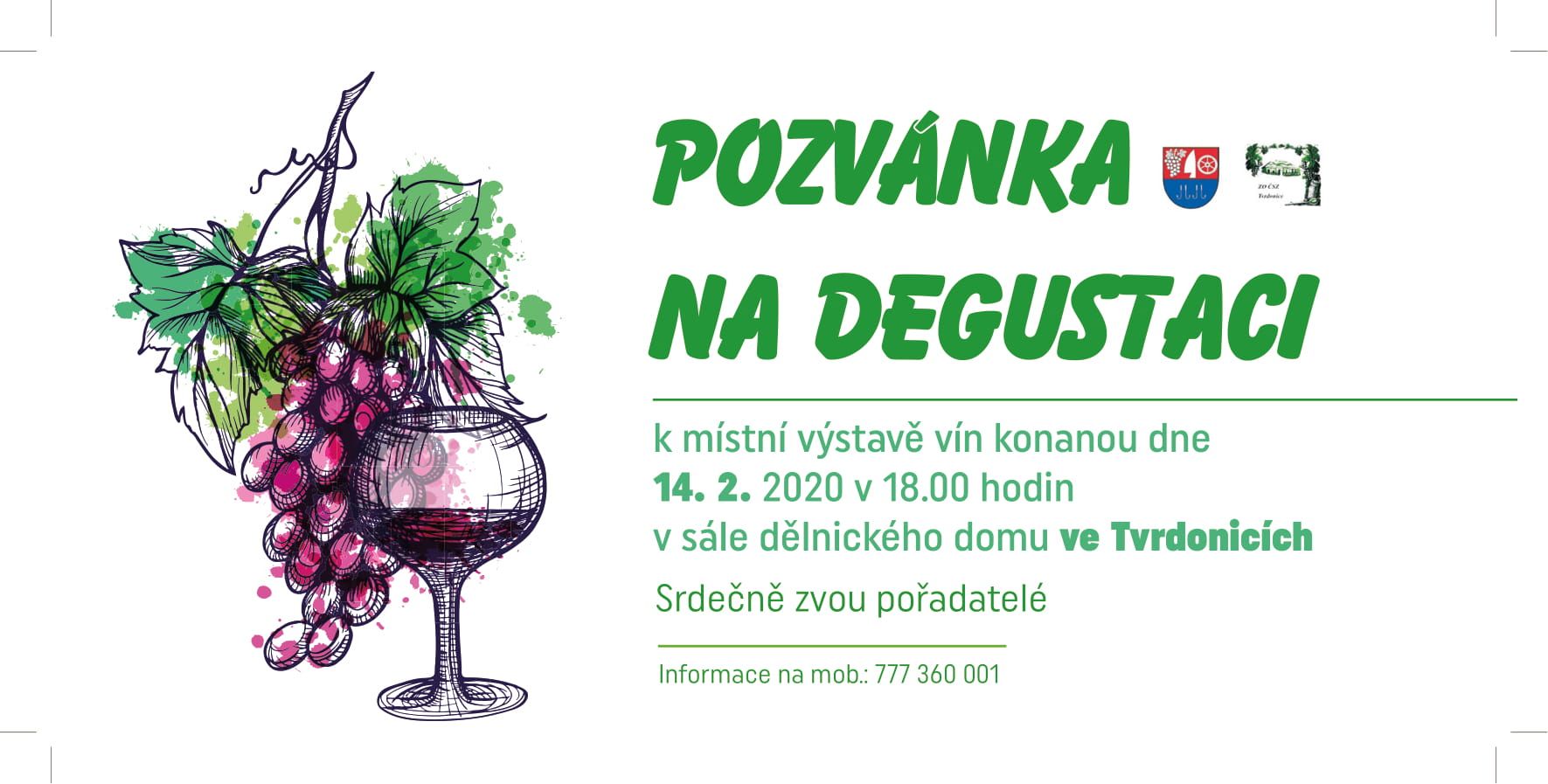 Pozvánka na degustaci do Tvrdonic