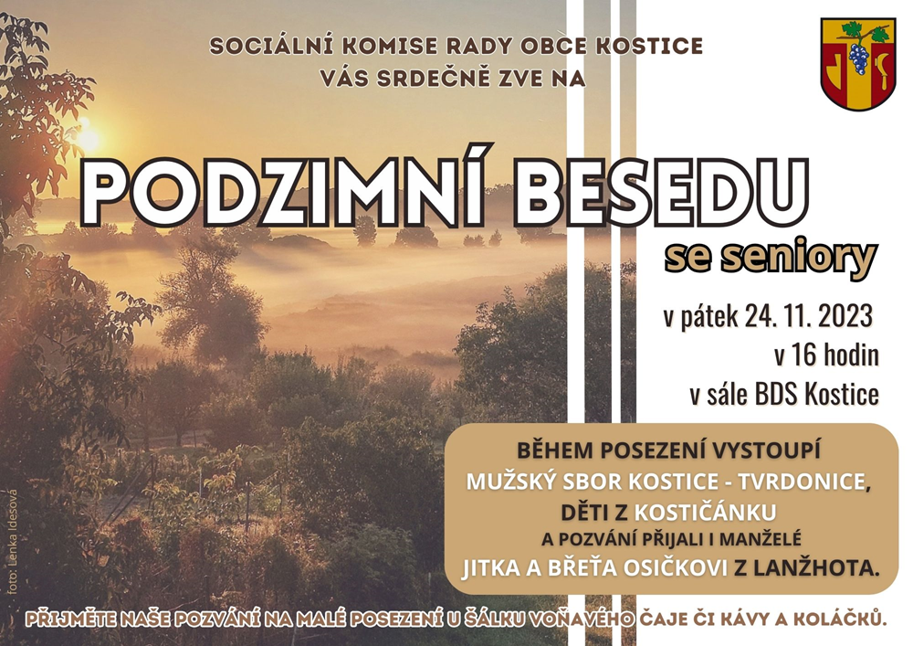 Podzimní beseda pro seniory v Kosticích