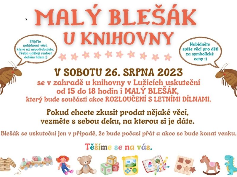 Malý blešák u knihovny Lužice