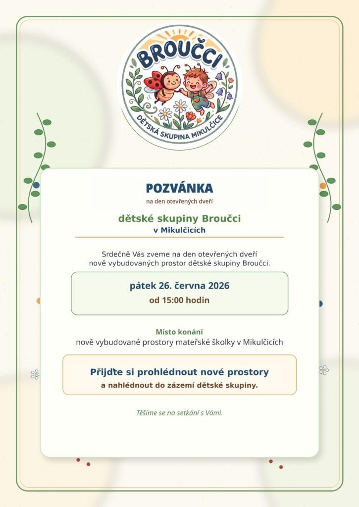 Den otevřených dveří - skupina Broučci