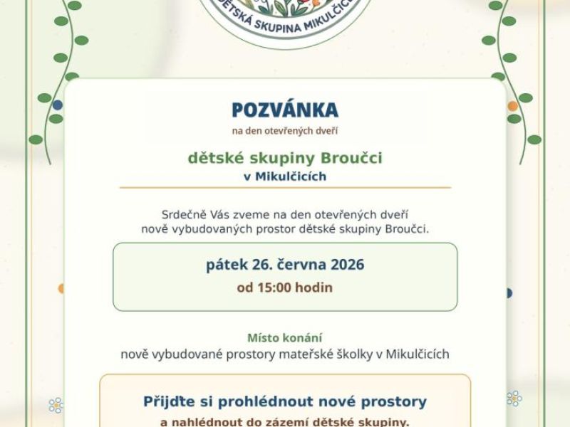 Den otevřených dveří - skupina Broučci