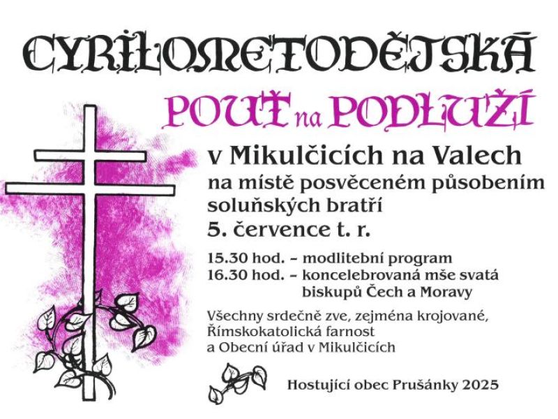 Cyrilometodějská pouť na Podluží 2025
