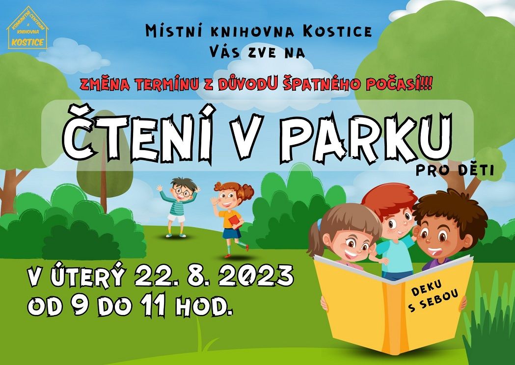 Čtení v parku pro děti Kostice