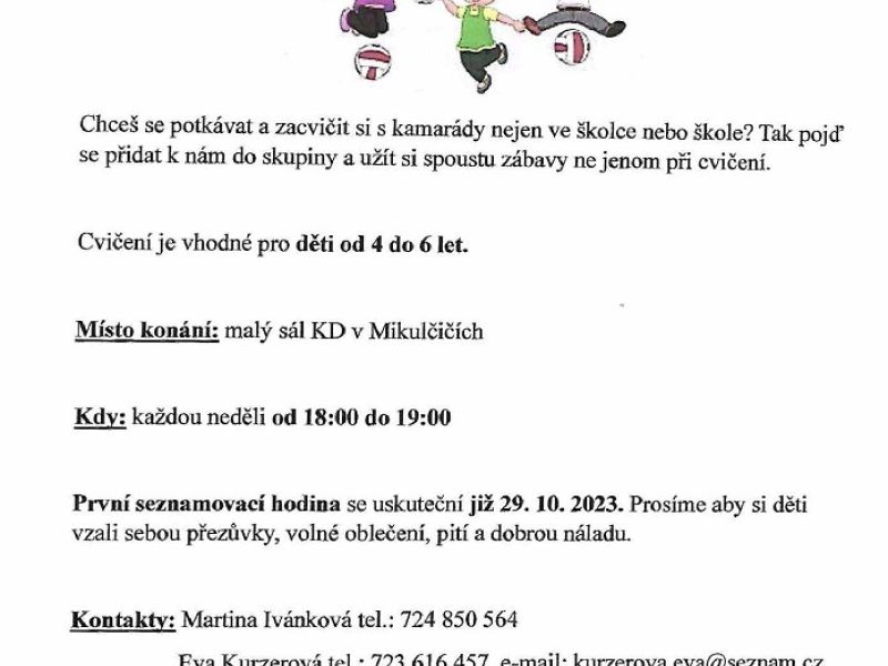 Veselé cvičení s dětmi