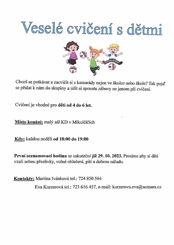 Veselé cvičení s dětmi