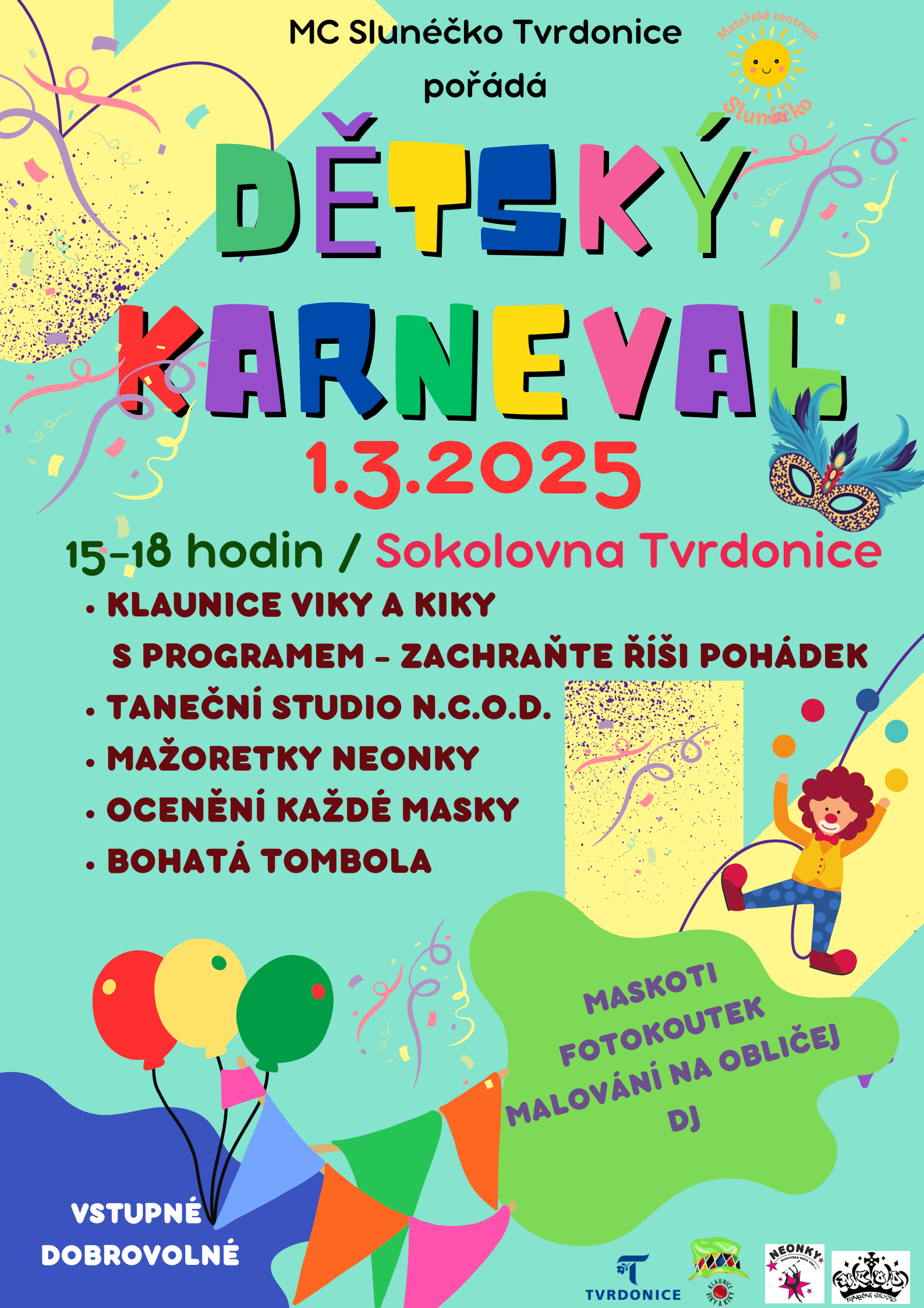 Dětský karneval ve Tvrdonicích