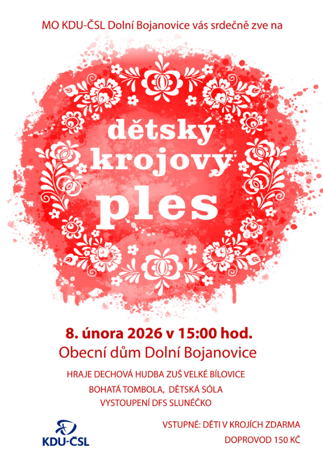 Dětský krojový ples Dolní Bojanovice 2026