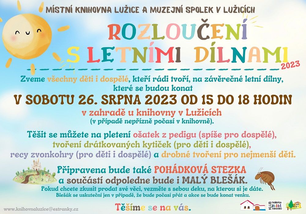 Rozloučení s letními dílnami u knihovny