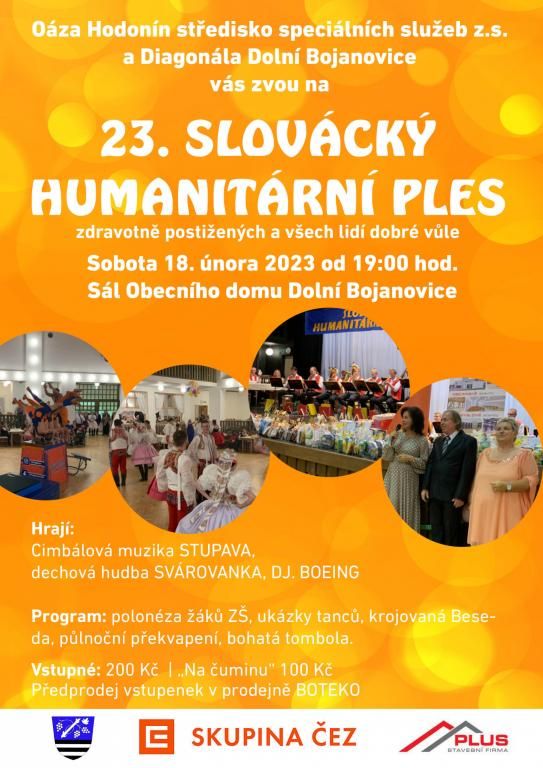 Slovácký humanitární ples v Dolních Bojanovicích