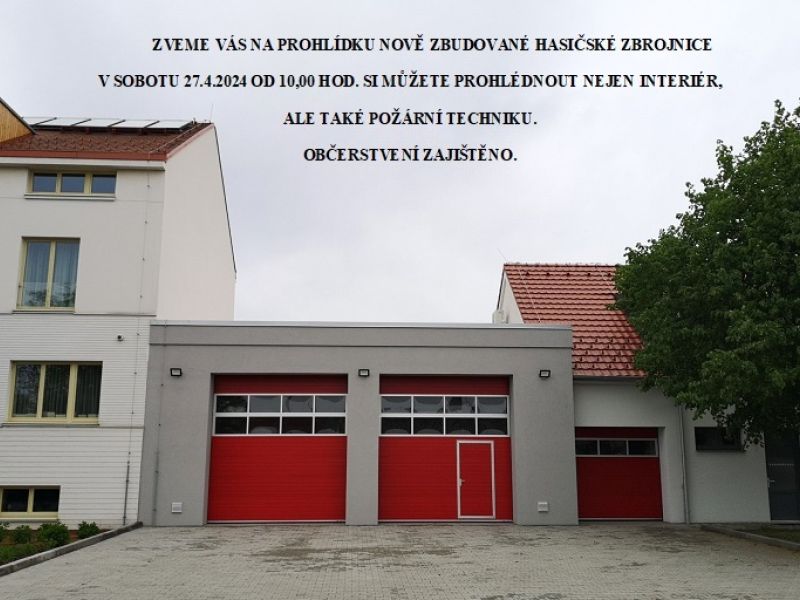 Prohlídka hasičské zbrojnice v Hruškách