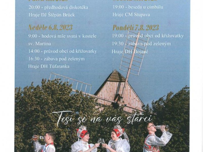 Tradiční krojované hody Starý Poddvorov 2023