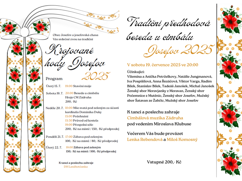 Tradiční krojované hody Josefov 2025