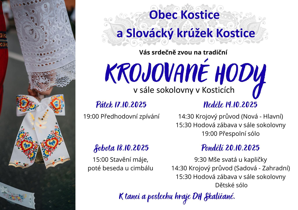 Krojované hody Kostice 2025
