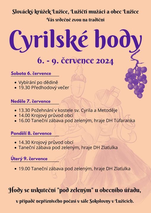Cyrilské hody Lužice 2024