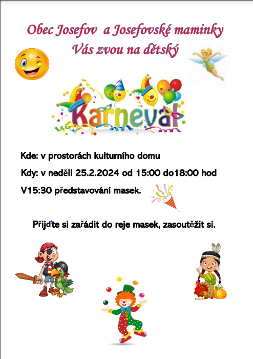 Dětský karneval v Josefově