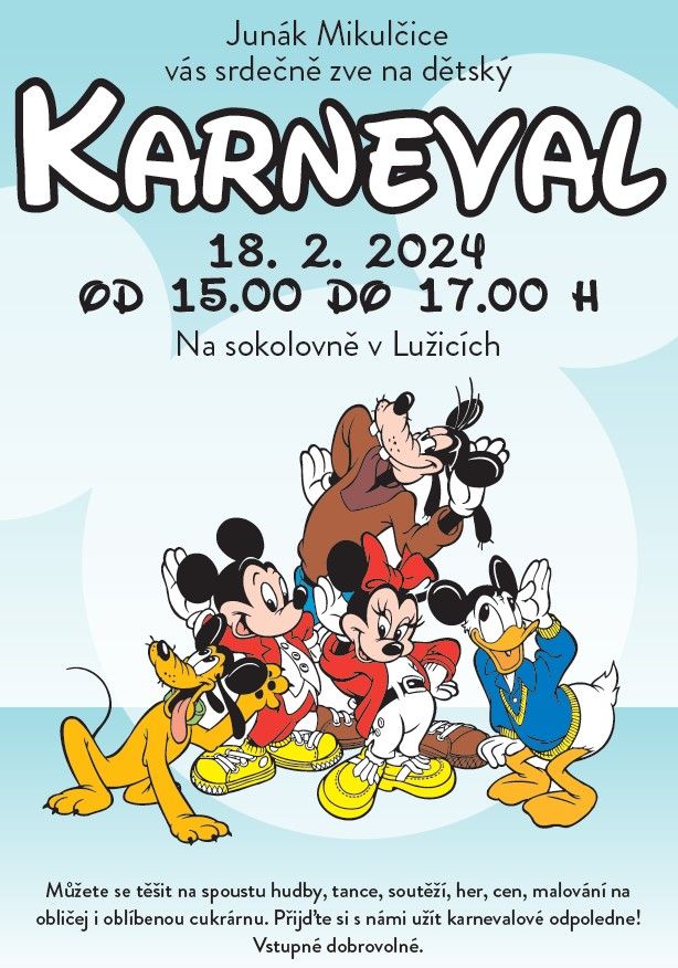 Dětský karneval v Lužicích