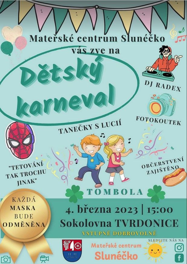 Dětský karneval ve Tvrdonicích