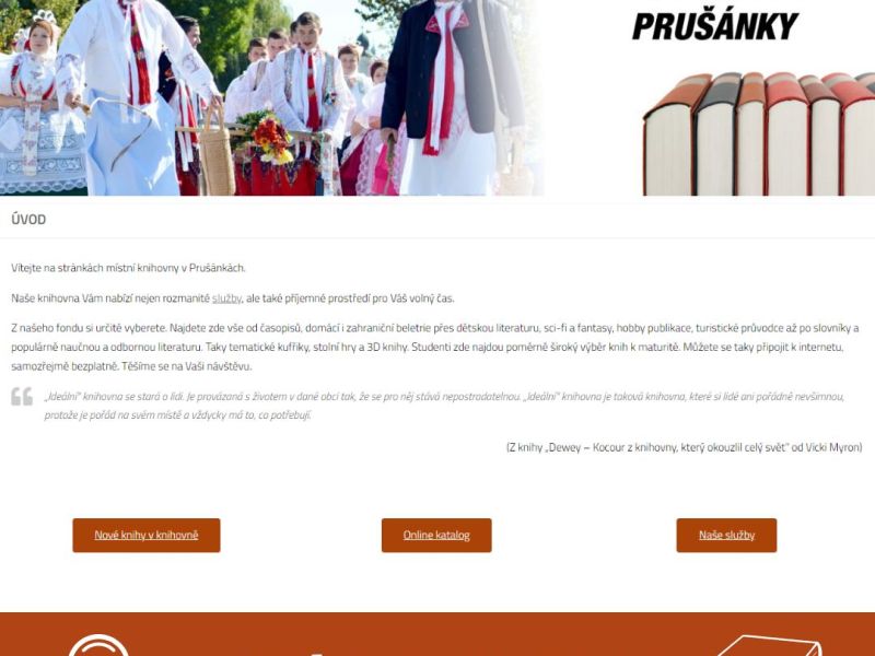Knihovna Prušánky má nové webové stránky