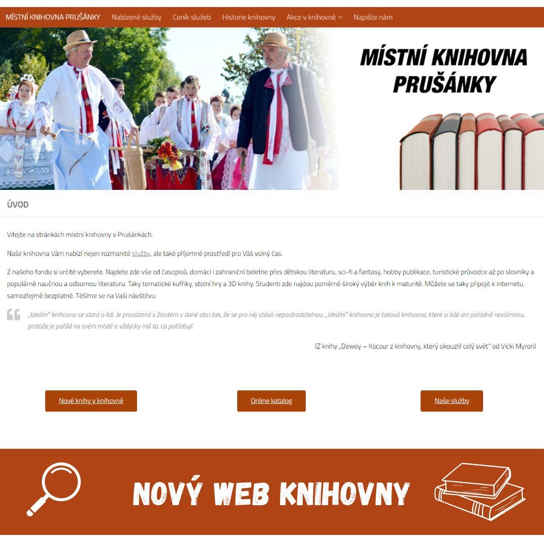 Knihovna Prušánky má nové webové stránky
