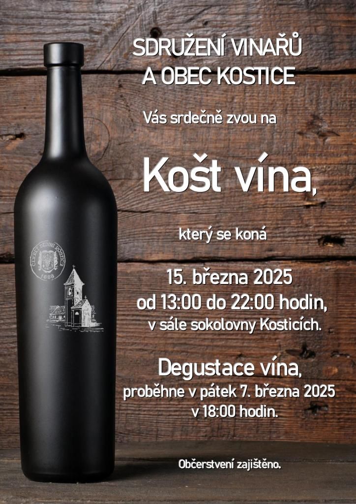 Košt vína Kostice 2025