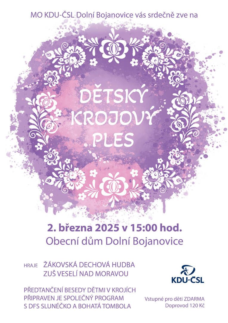 Dětský krojový ples Dolní Bojanovice 2025