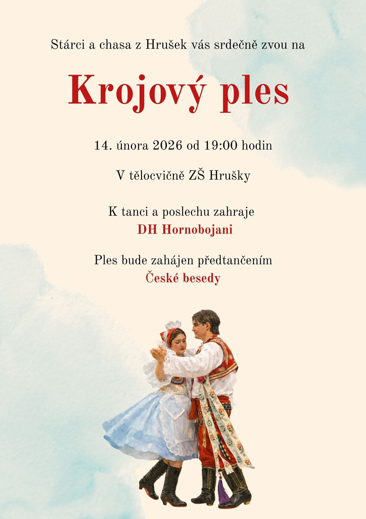 Krojový ples Hrušky 2026
