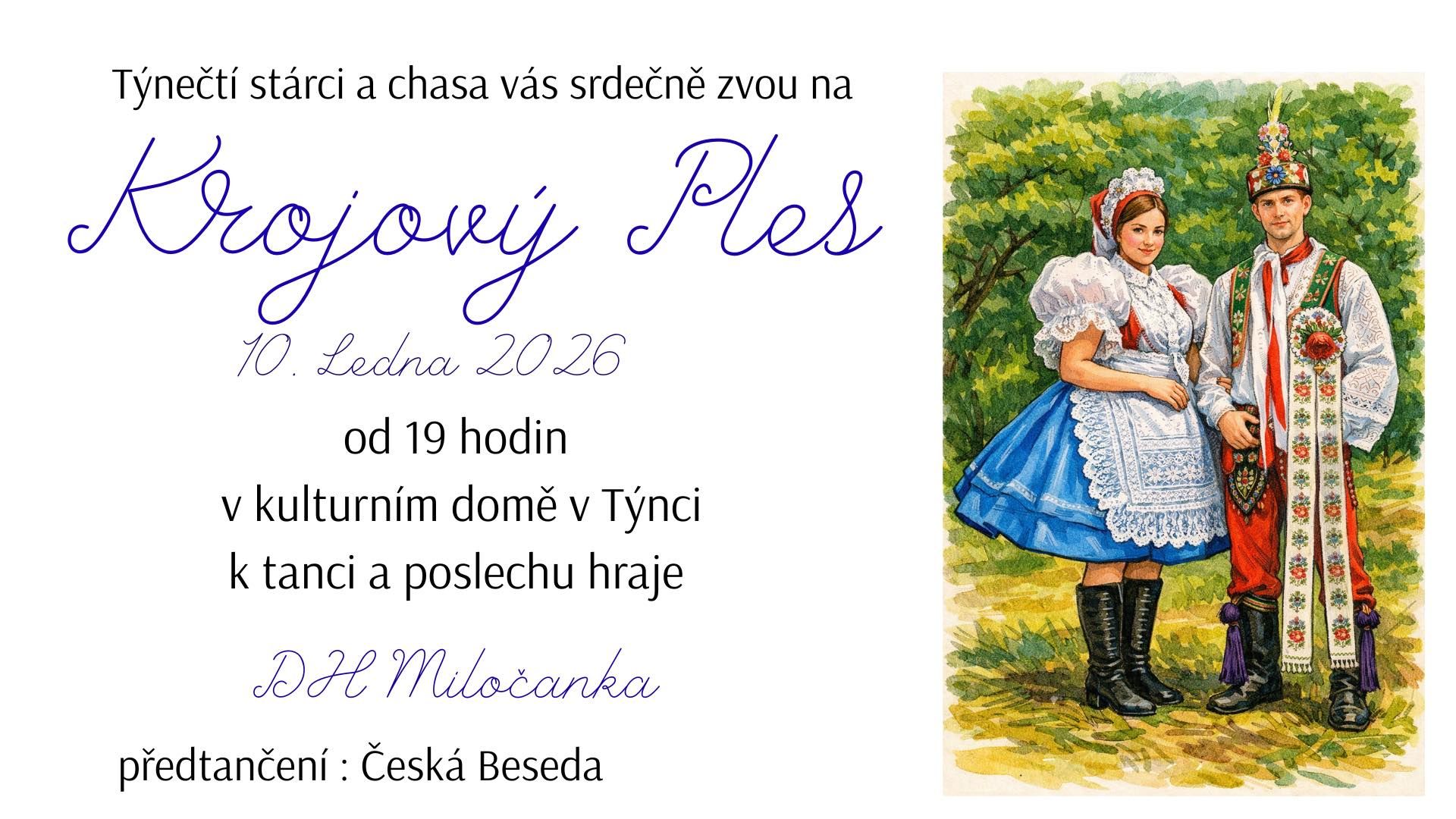 Krojový ples Týnec 2026