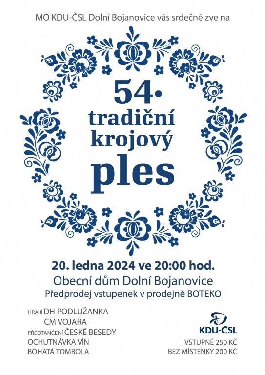 Krojový ples Dolní Bojanovice