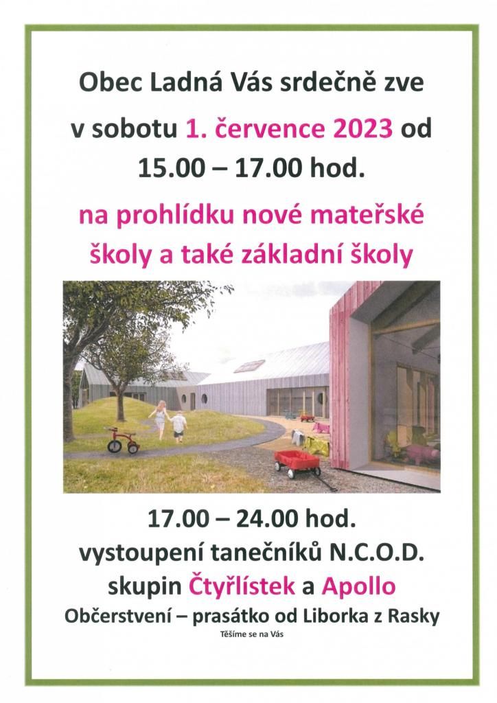 Ladná - Prohlídka nové MŠ