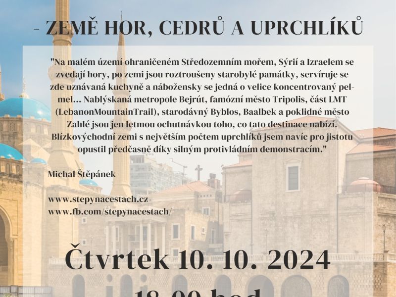 LIBANON-beseda s cestovatelem Michalem Štěpánkem