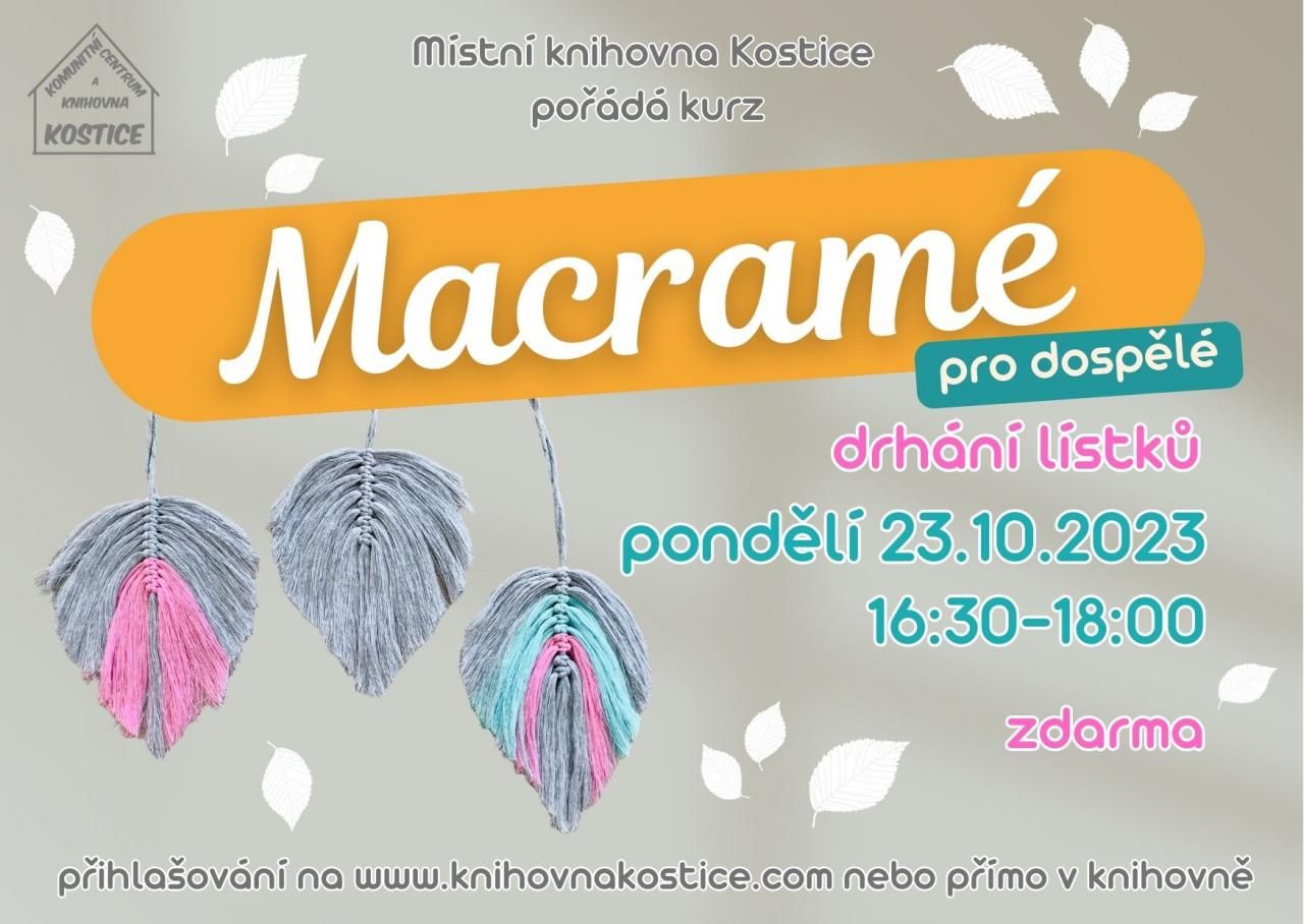 Tvoření - macramé lístky