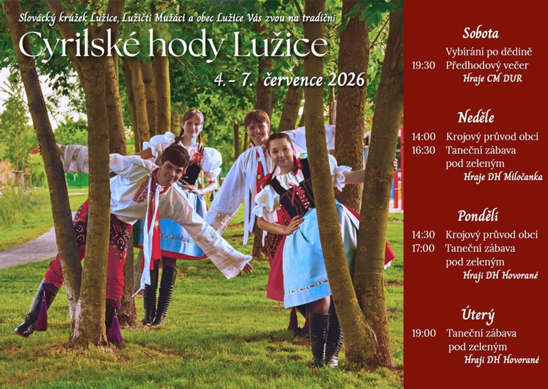 Cyrilské hody v Lužicích 2026