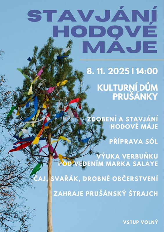Stavjání hodové máje Prušánky 2025