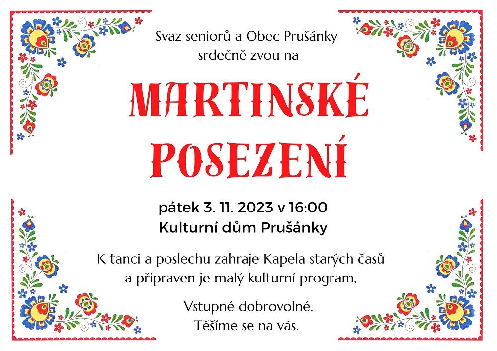 Martinské posezení v Prušánkách