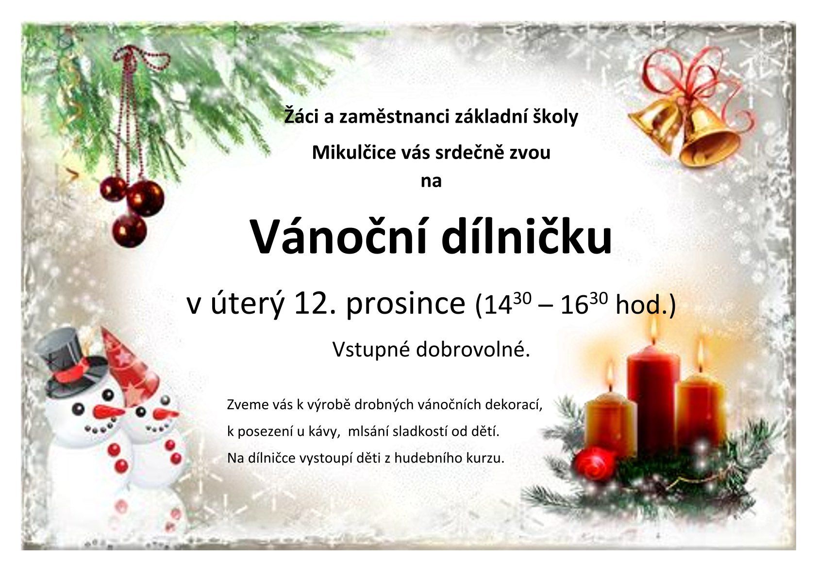 Vánoční dílnička