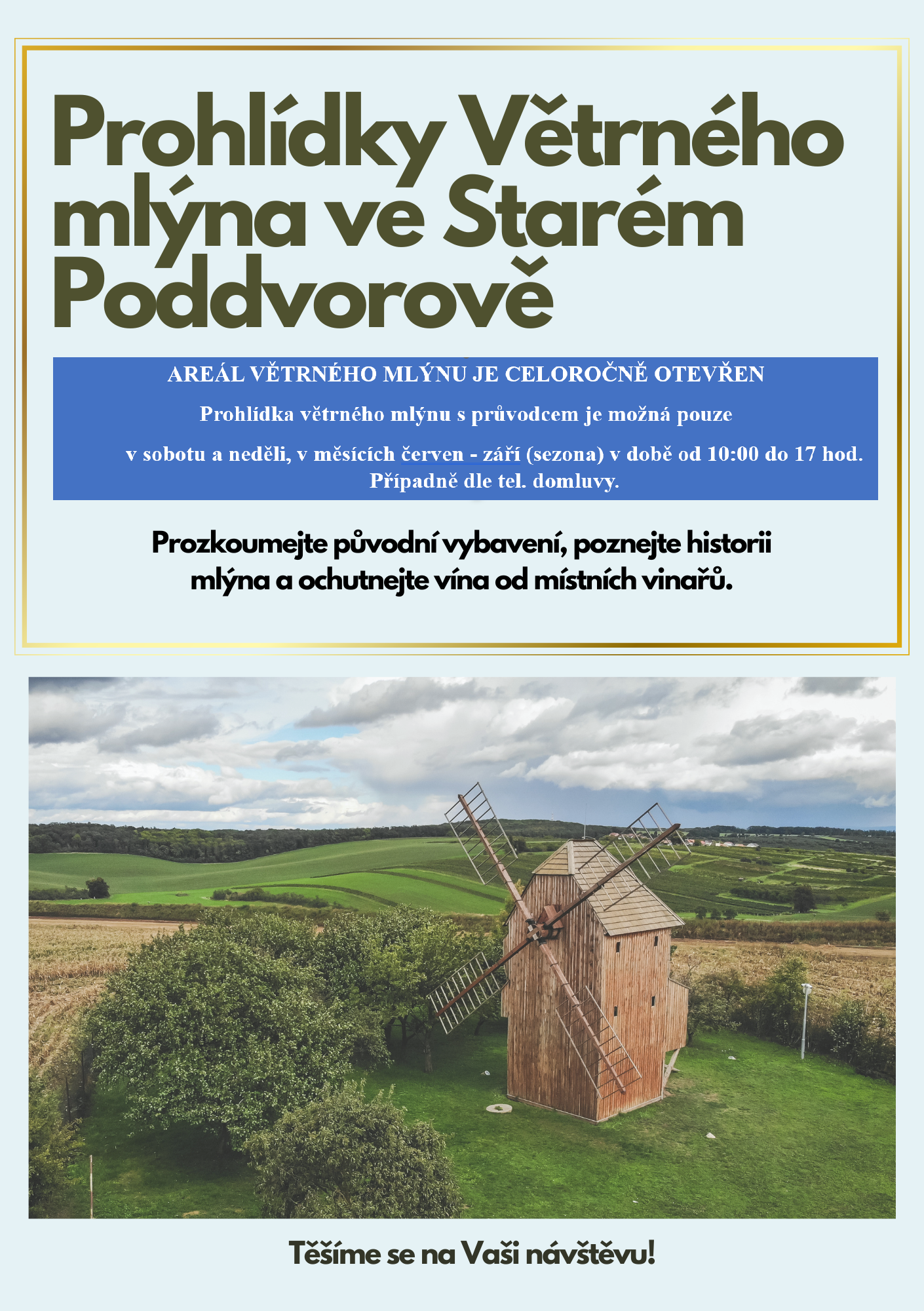 Prohlídky Větrného mlýna