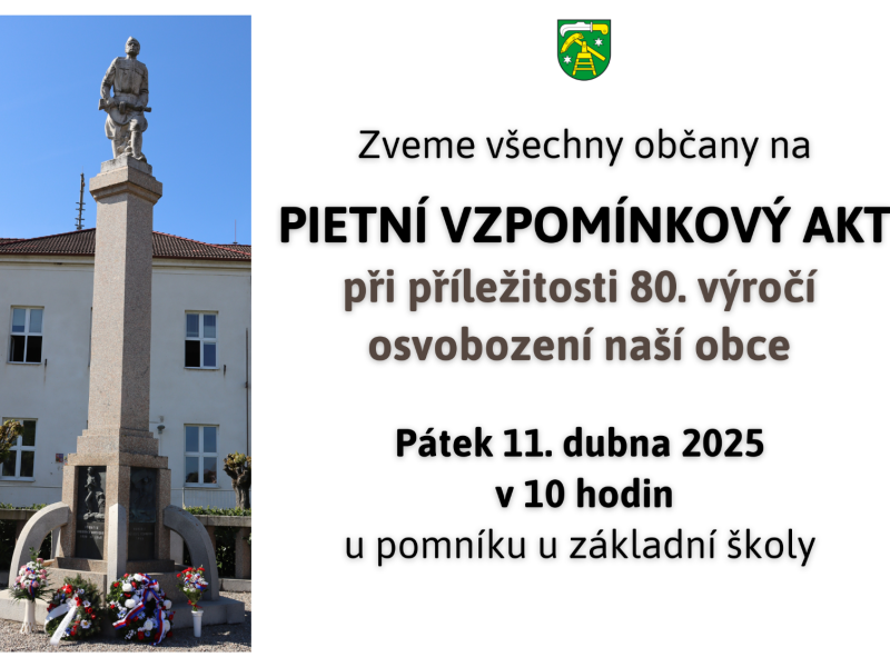 Pietní vzpomínkový akt při příležitosti 80. výročí osvobození obce Lužice